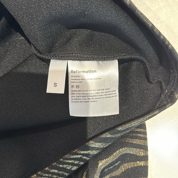 REFORMATION Metallic Animal Print Dress - Picture 4 of 7